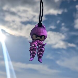 Splatoon Articulating Bendable Octoling Octopus Necklace